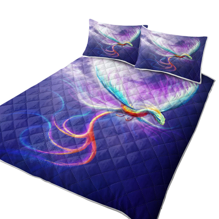 Twin Quilt with Cool Fantasy Art Thrasys the Dragon Bird