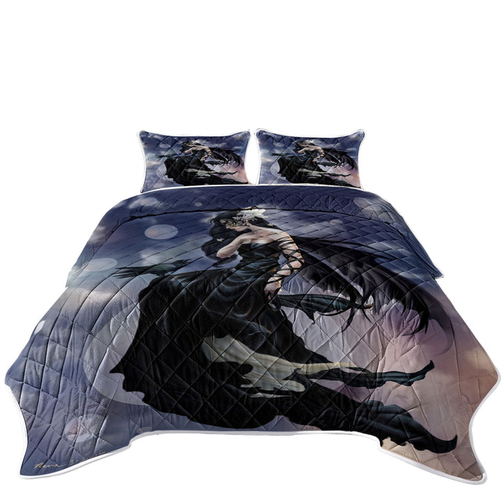 Twin Quilt with Fantasy Artwork the Dark Skies Fairy