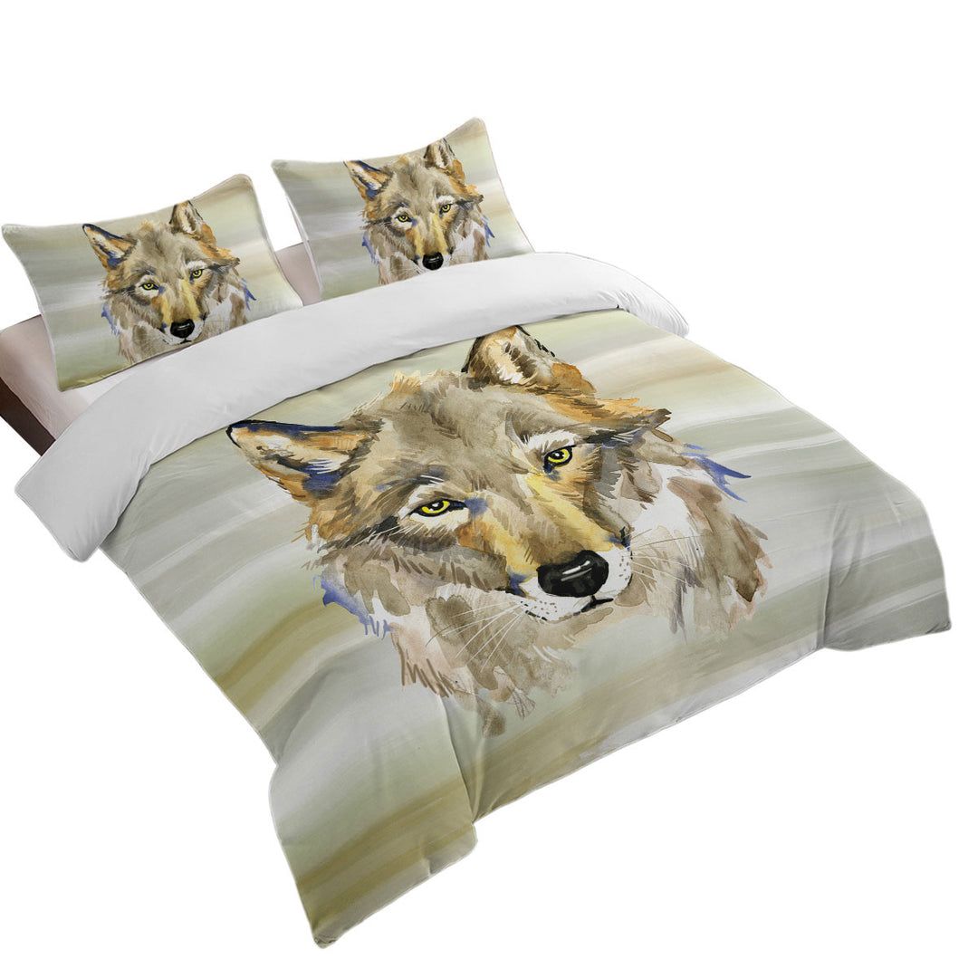 Twin xl Duvet Covers with Attractive Painted Wolf