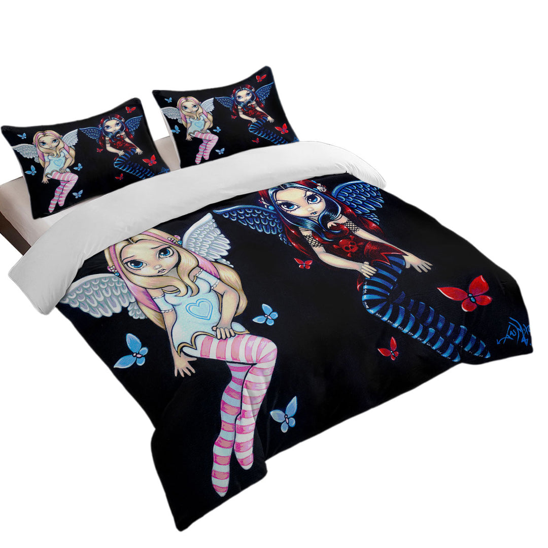 Two Fairies Sisters Hope and Despair King Size Duvet Cover