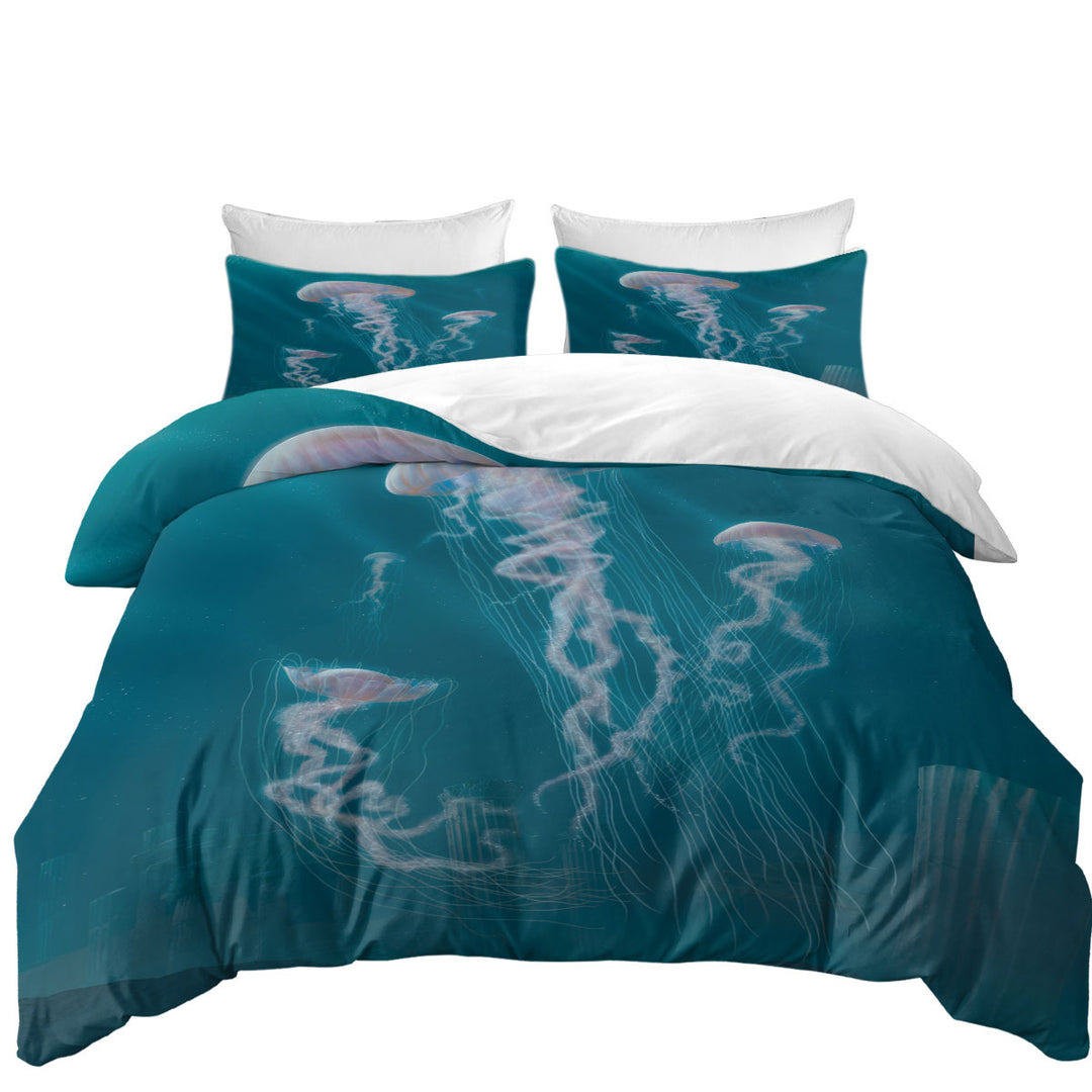 Underwater Art Giant Jellyfish Bed Covers