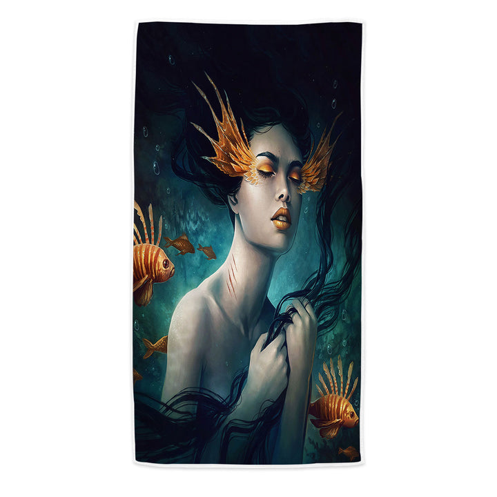 Underwater Fantasy Fish and Mermaid Microfibre Beach Towels