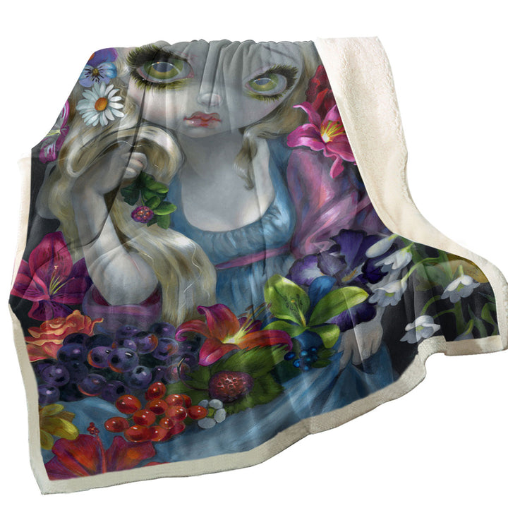 Unique Blankets Maiden Flora the Goddess of Flowers