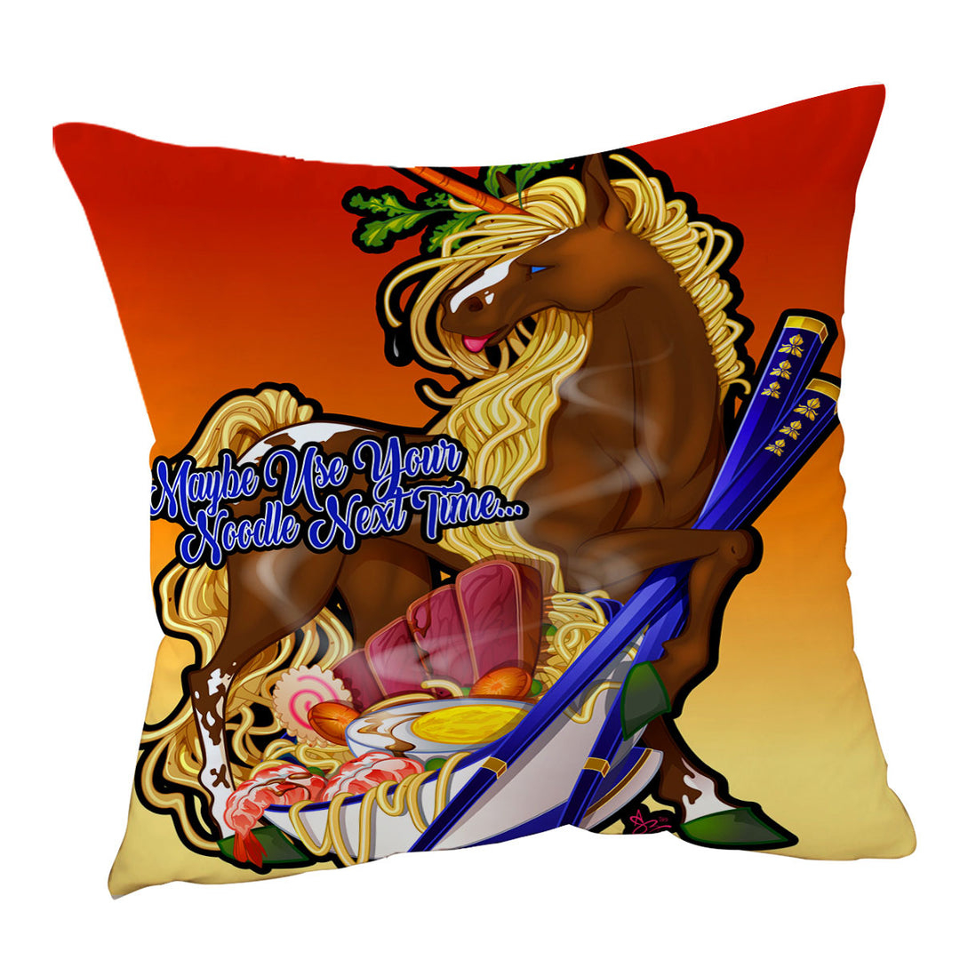 Unique Cushion Covers Ramen Noodles Chopsticks Rudicorn