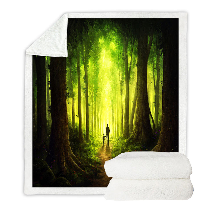 Unique Fleece Blankets Searching for God Forest Walk