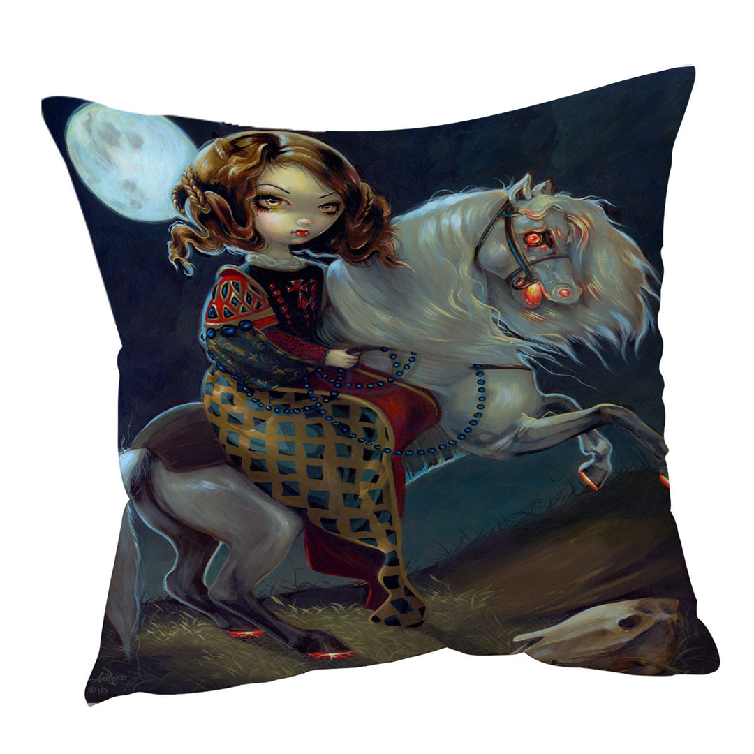 Unique Sofa Pillows Vampire Maiden on Horse I Vampiri Notte a Cavalla