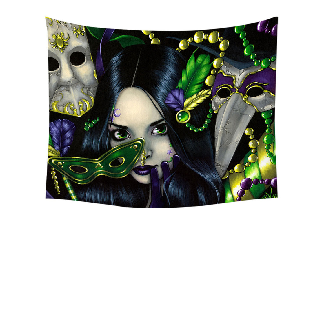 Unique Wall Decor Mardi Gras Masquerade Purple Green and Gold Masks