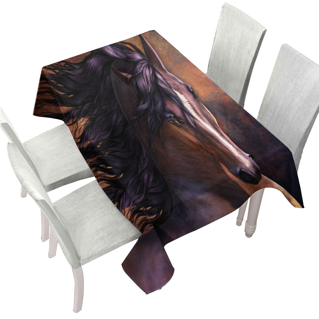 Untamed Wild Horse Tablecloths