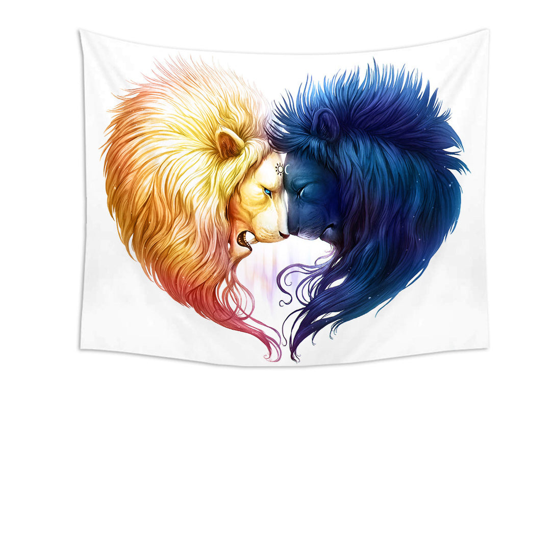 Unusual Wall Decor Day and Night Yin Yang Brotherhood Lions