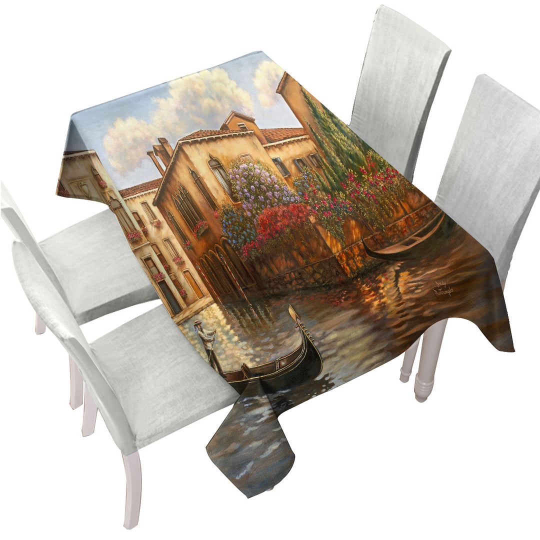 Venice City Art Painting the Gondola Custom table cloth