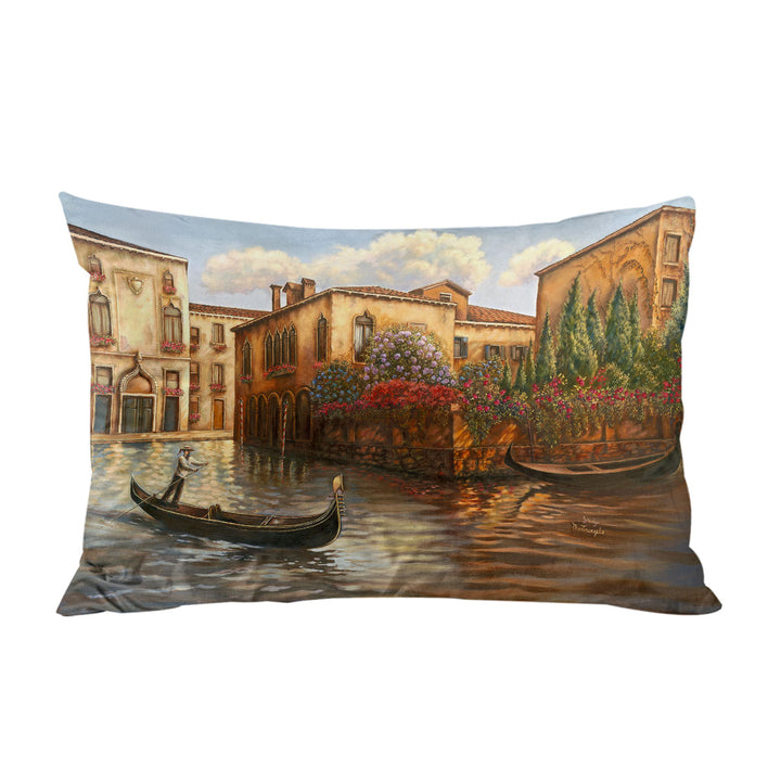 Venice City Art Painting the Gondola Pillow Cases