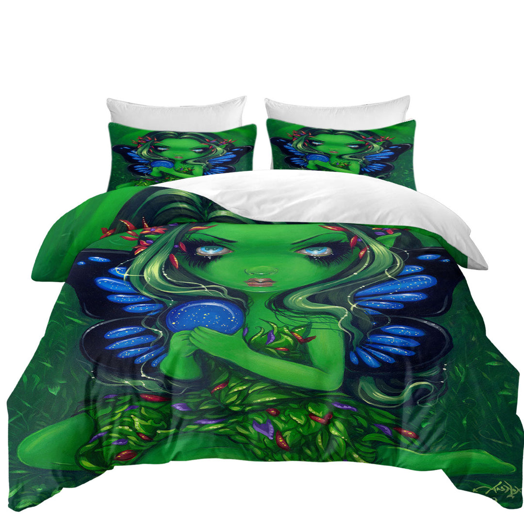 Verdant Green Forest Fairy Duvet Covers