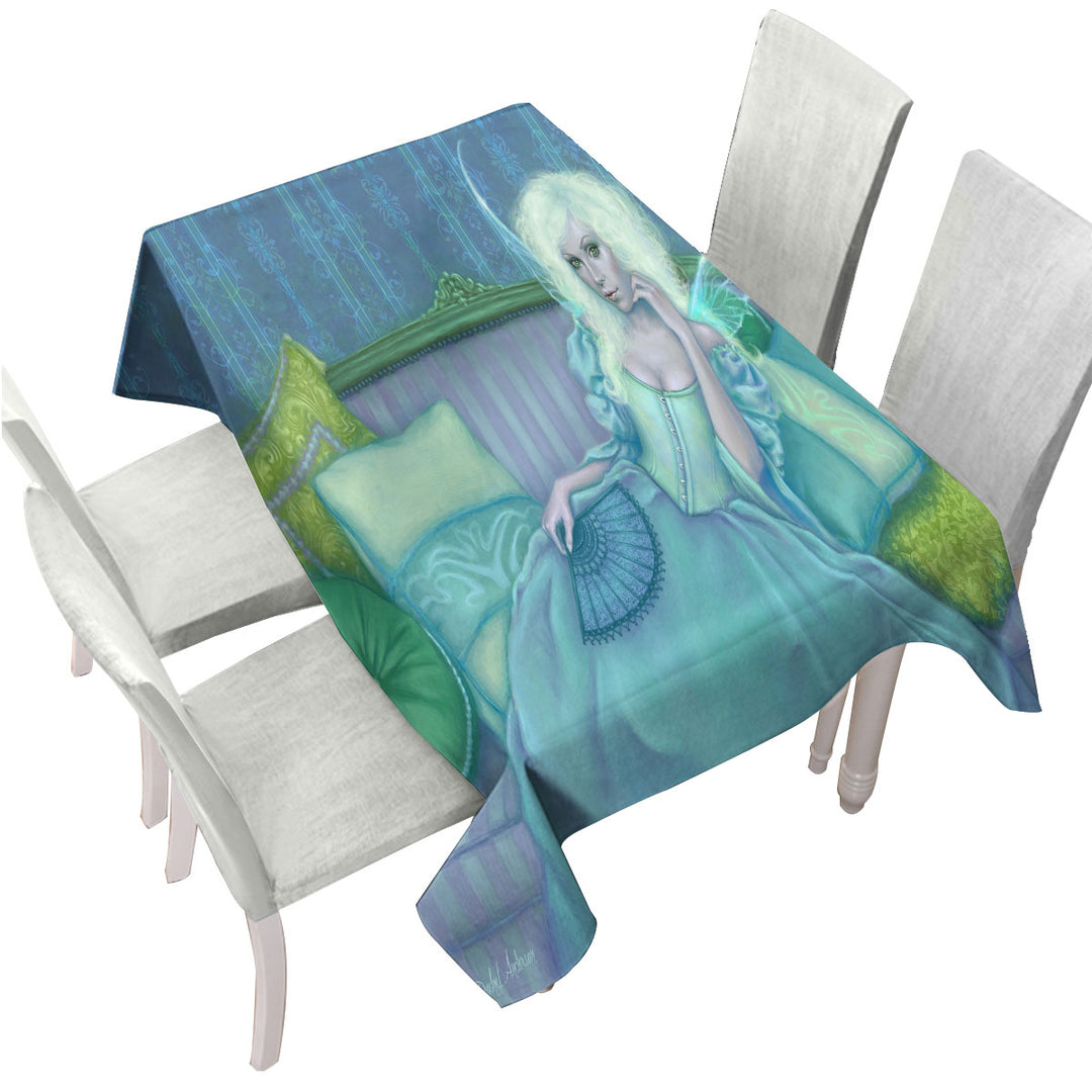 Vintage Fantasy Art Painting the Green Fairy Custom tablecloths