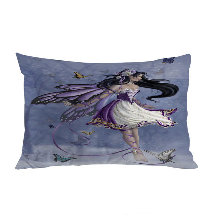 Violet Melody Purple Butterfly Fairy Girl Pillow Cases