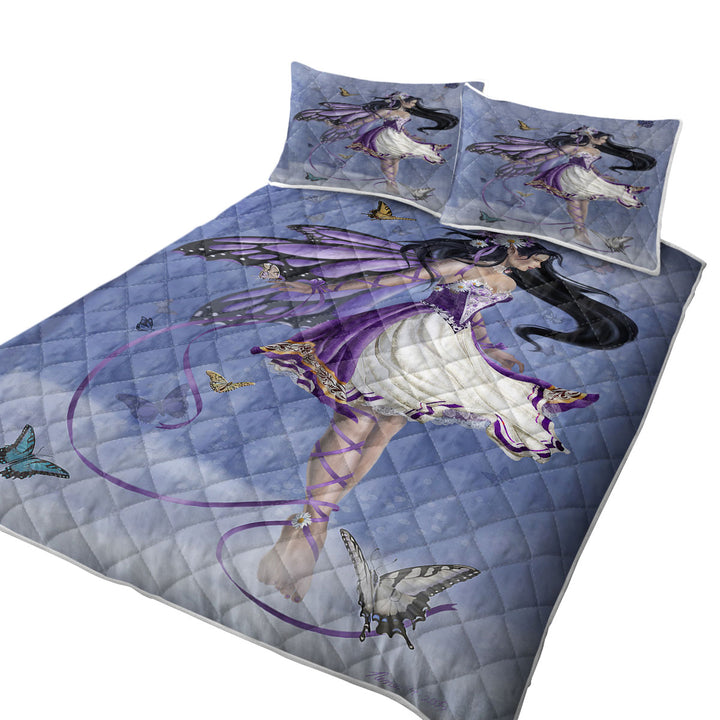 Violet Melody Purple Butterfly Fairy Girl Quilts