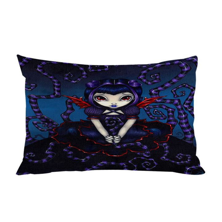 Violet Sometimes Cute Gothic Winged Girl throw pillow case covers