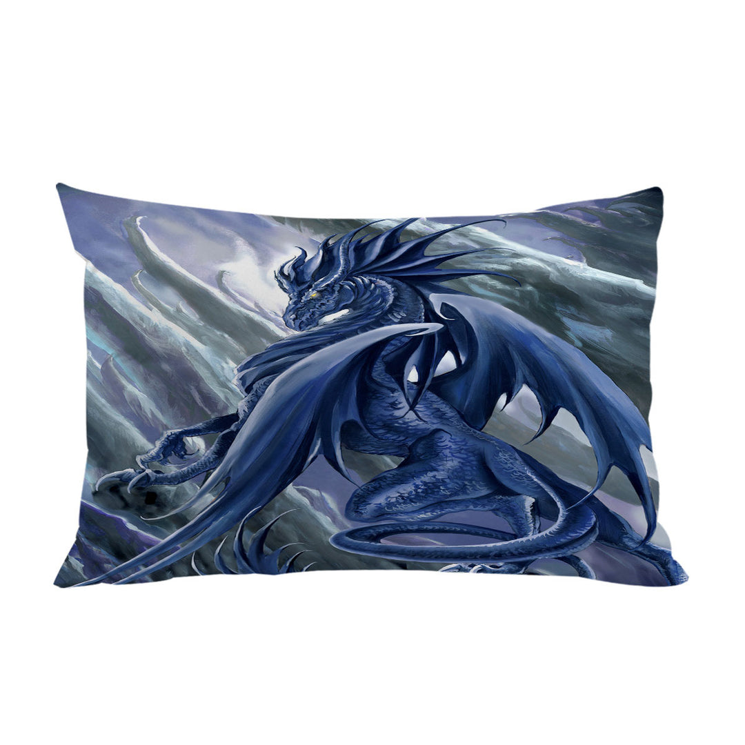 Vortex Painted Blue Dragon Pillowcases