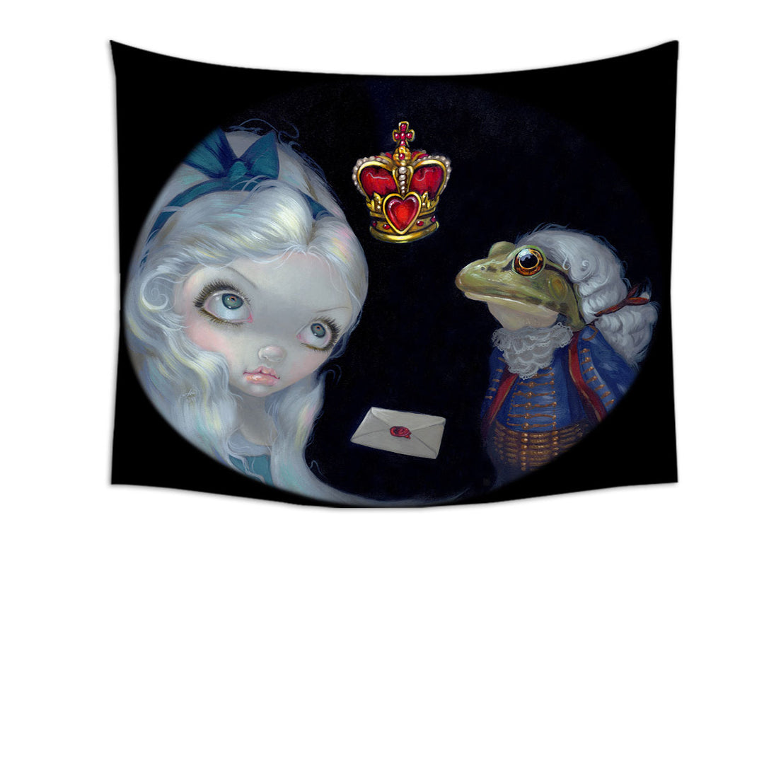 Wall Decor of Alice and the Frog Footman Tapestry