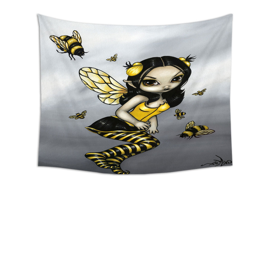 Wall Decor with Bees and Bumblebee Fairy