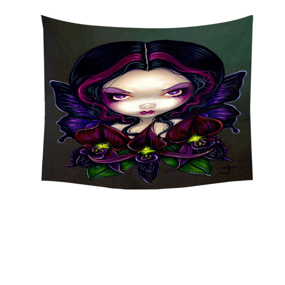 Wall Decor with Black Orchid Fairy