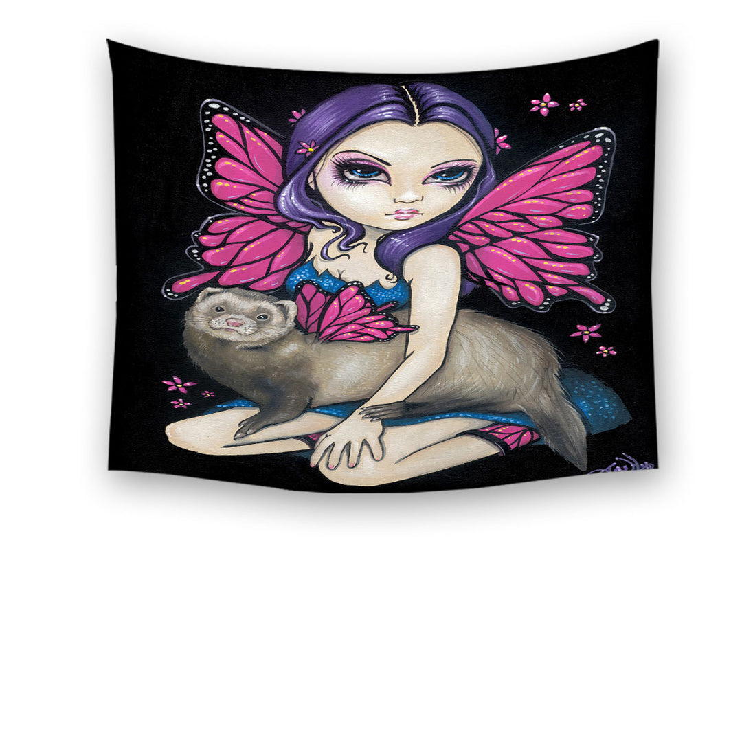 Wall Decor with Fairey and Ferret with Butterfly Wings