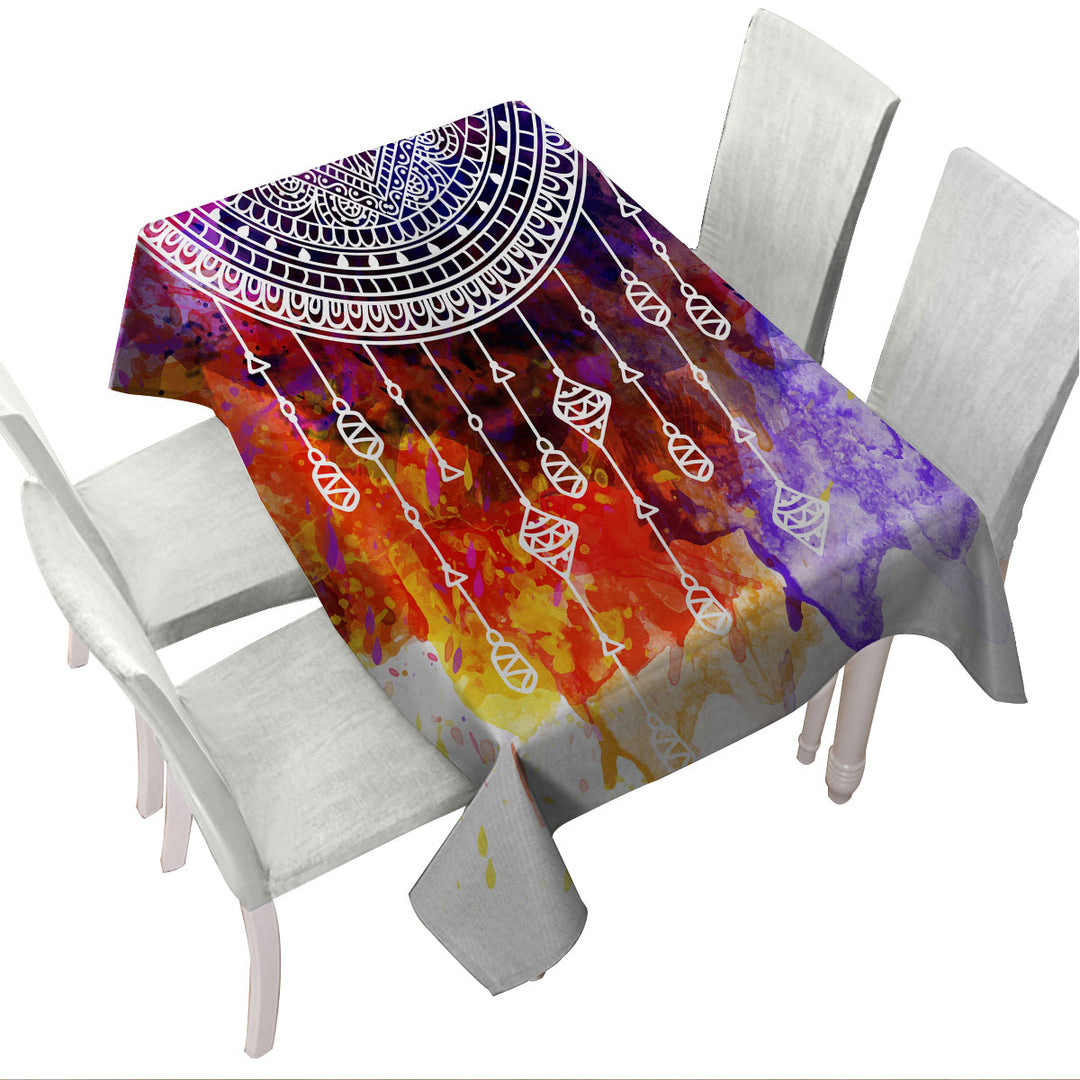 Water Colored and Mandala Custom table Covers