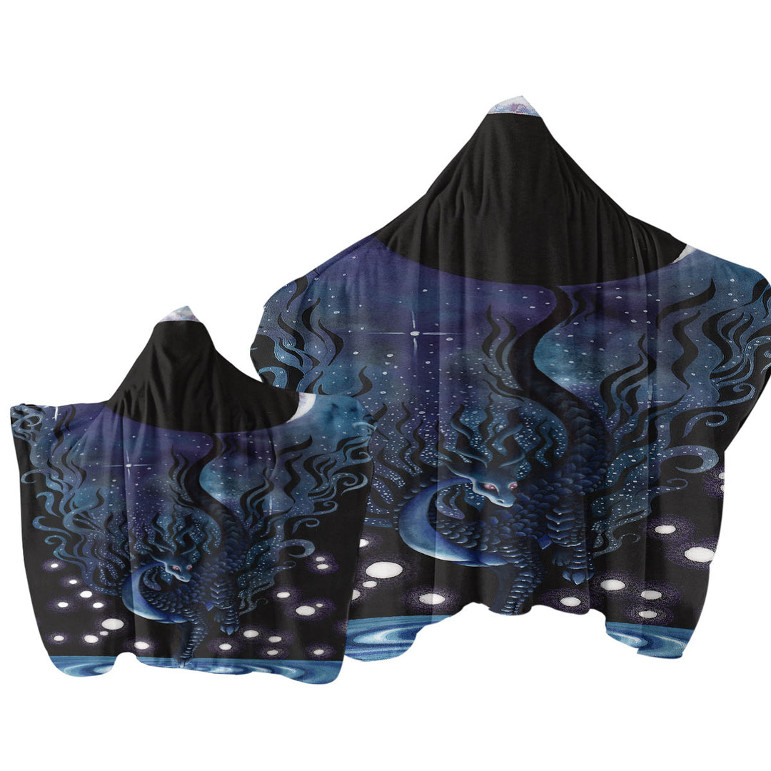 Waters of Imagination Cool Fantasy Art Dragon Towel with Hood