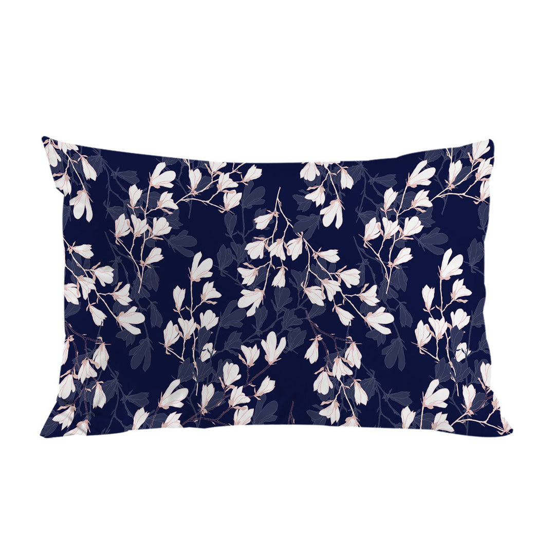 White Flowers and In the Dark Flowers Pillow Cases