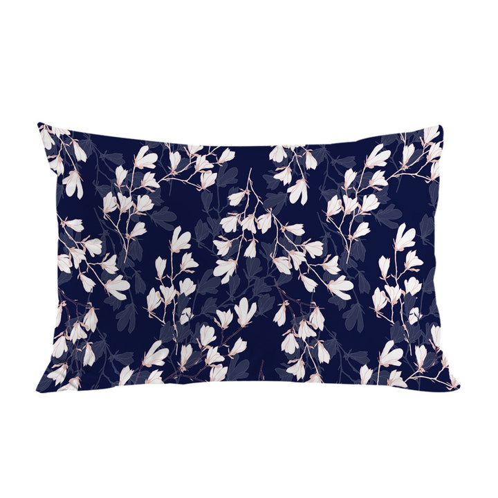 White Flowers and In the Dark Flowers Pillow Cases