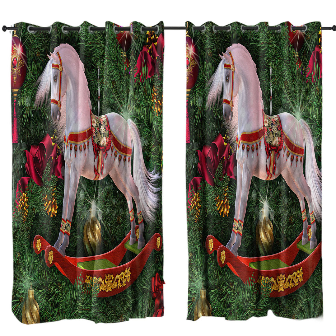 White Horse Swing the Magic of Christmas Drapes and Curtains