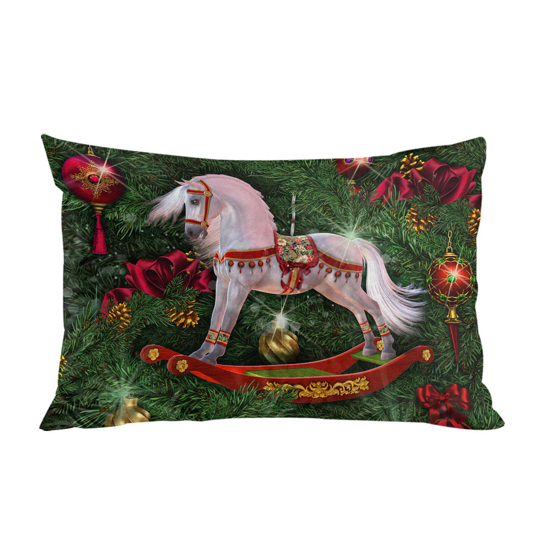 White Horse Swing the Magic of Christmas Pillowcases