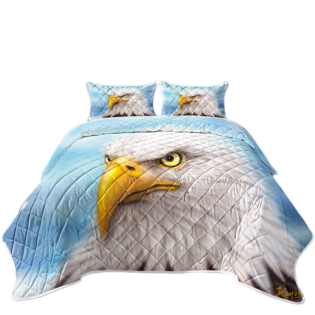 Wild Animal Art Paintings Eagle Head Quilts