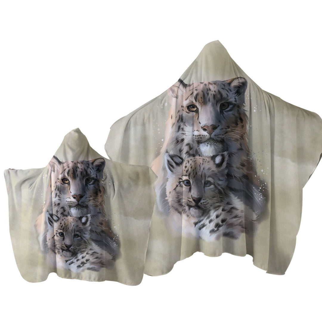 Wild Cats Painting Towel Hoodie