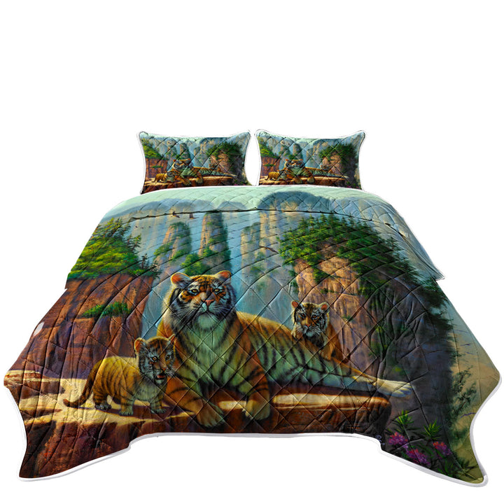 Wildlife Animal Nature Art Zang Tigers Coverlets