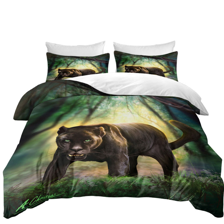 Wildlife Art Beautiful Black Panther Duvet Covers