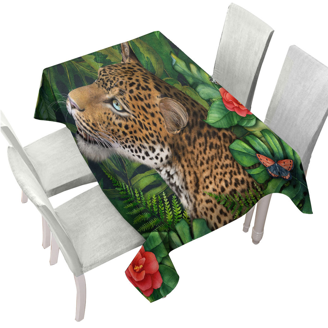 Wildlife Art Leopards Gaze Tablecloths