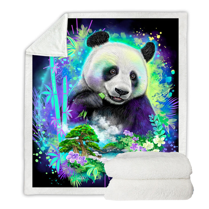 Wildlife Art Nature Panda Fleece Blanket