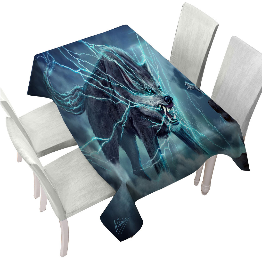 Wildlife Fiction Art Beast Wolf Tablecloths