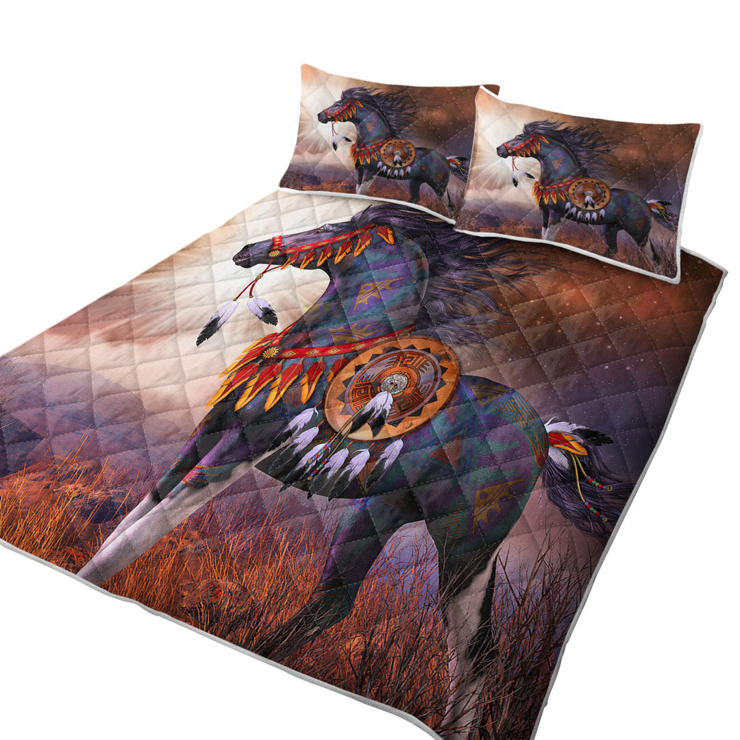 Wind Walker Attractive Native American Horse Summer Quilt