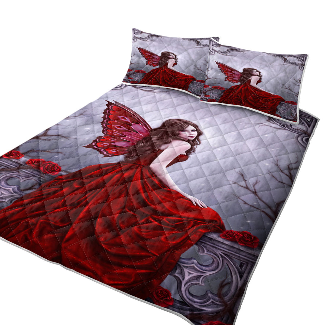 Winter Rose the Beautiful Butterfly Woman Coverlets