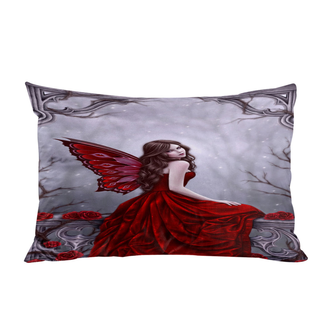 Winter Rose the Beautiful Butterfly Woman King Pillow Cases