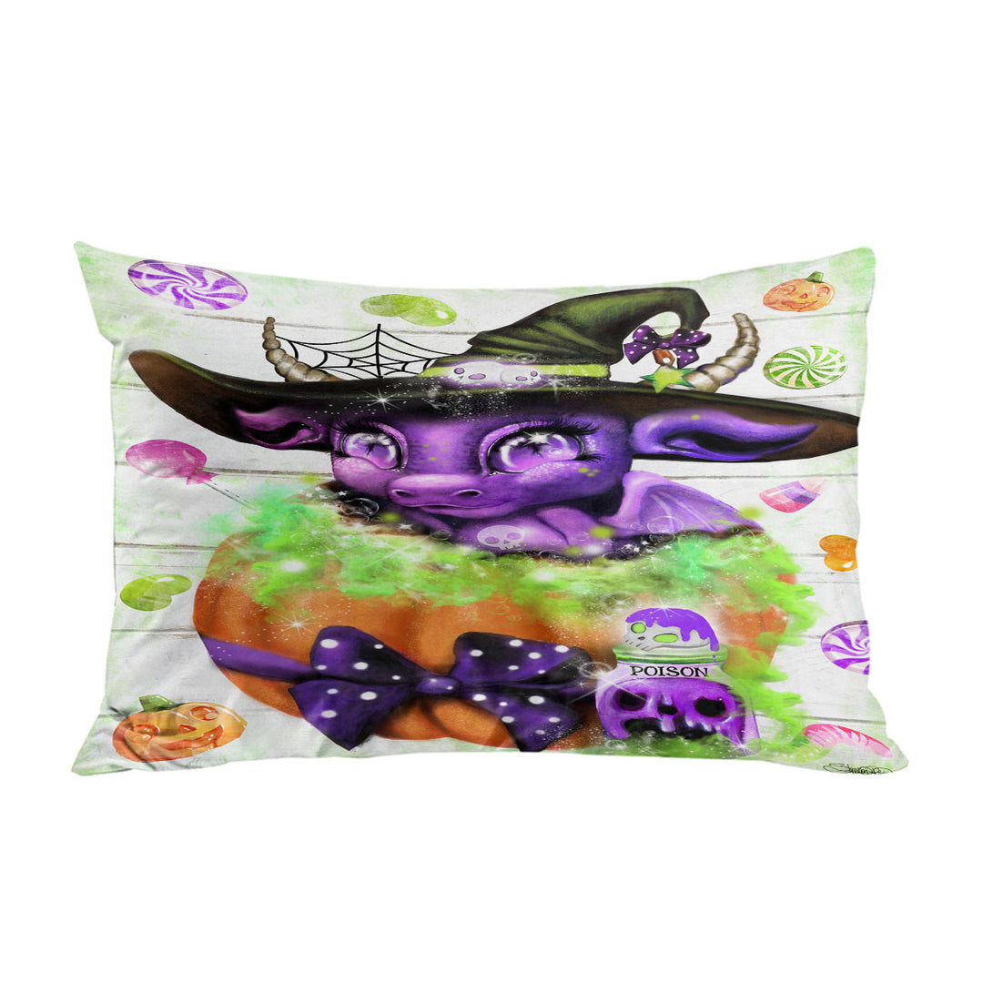 Witchy Halloween Lil Dragon Pillowcases