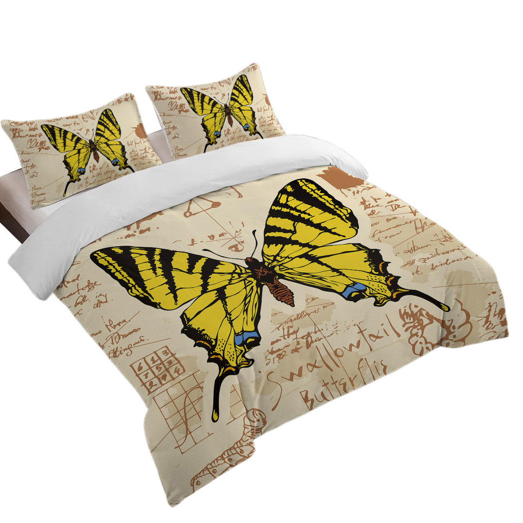 Yellow Swallowtail Butterfly Coverlets