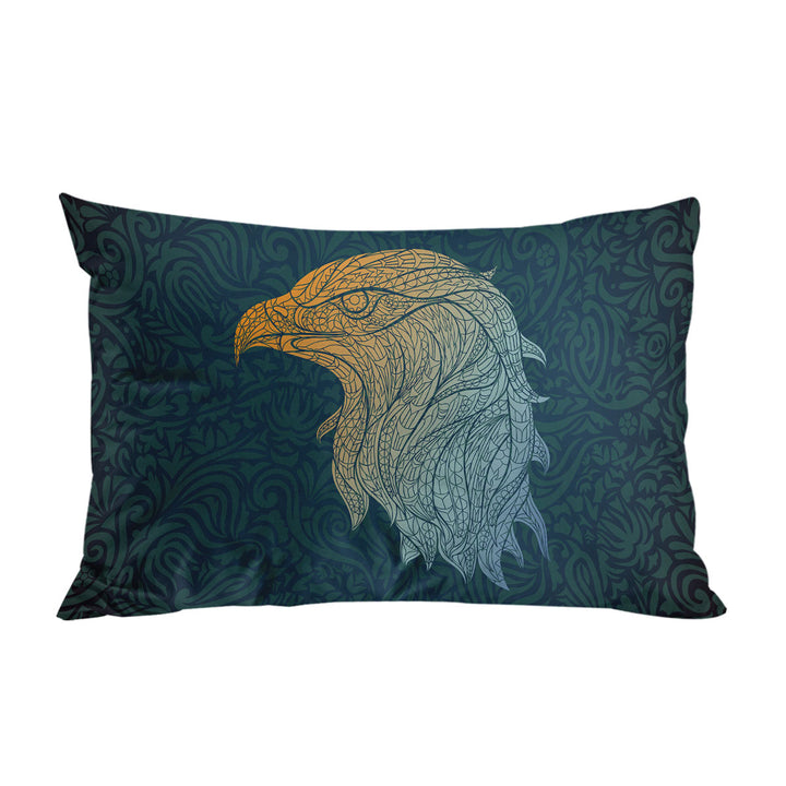 Yellow to Blue Eagle Head King Pillow Cases