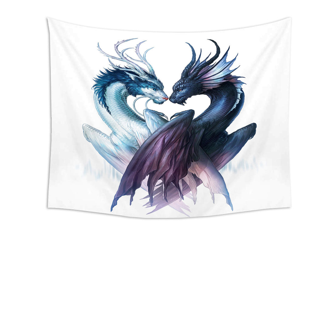 Yin and Yang Dragons Tapestry Wall Decor