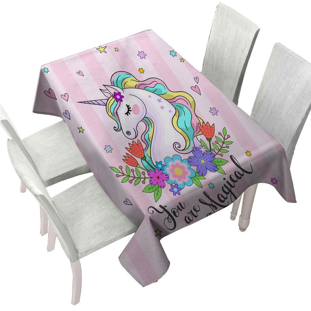 You are Magical Girly Unicorn Table Cover