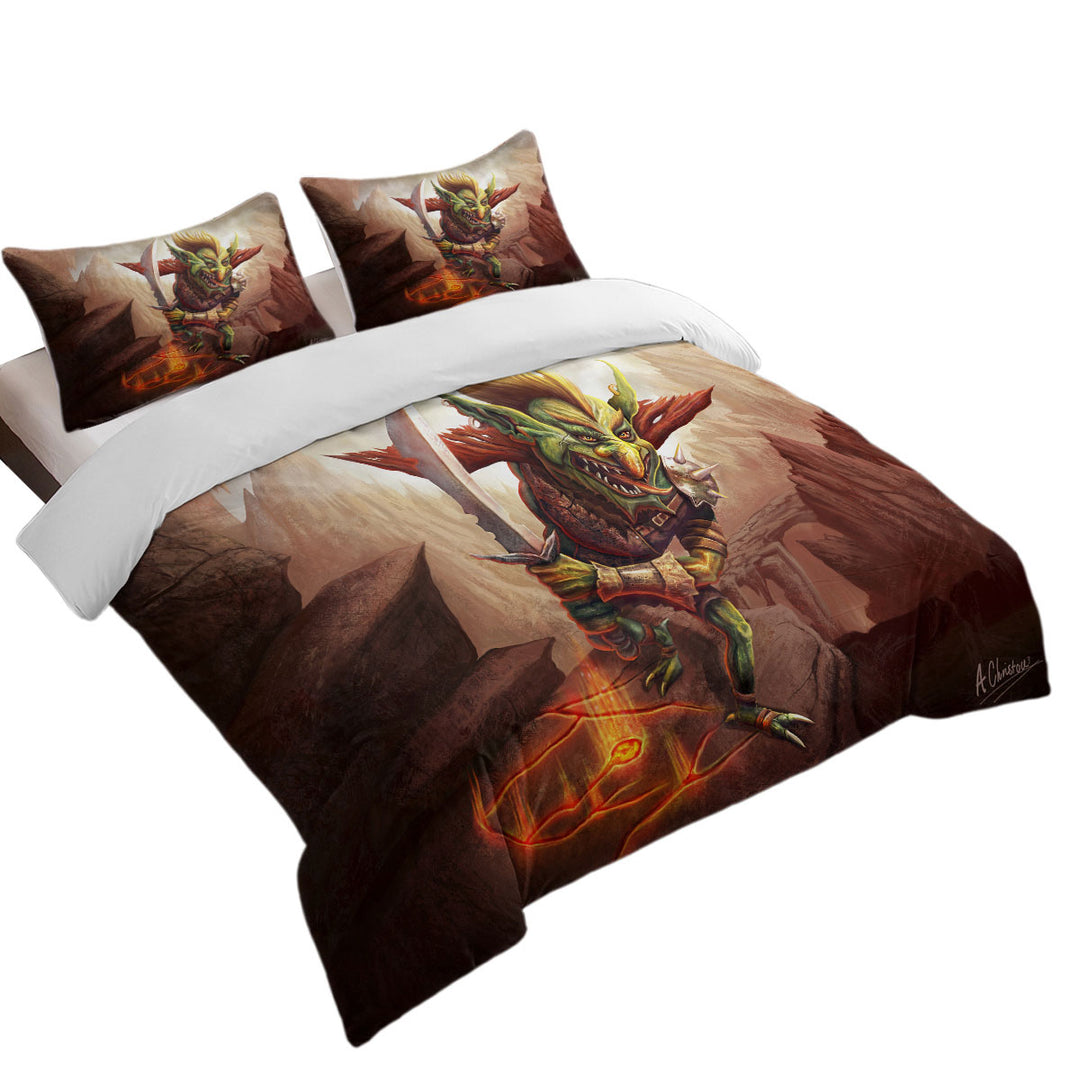 full Size Duvet Cover with Cool Fantasy Art Goblin