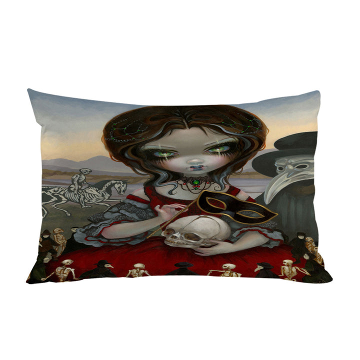 throw pillow case covers with Dark Art Maiden Carnevale Di Morte