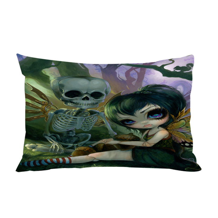 throw pillow case covers with Eve and Rib Clockwork Fairy and Skeleton