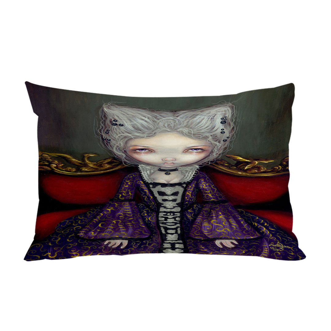 throw pillow case covers with The Violet Duchess Rococo Style Portrait Maiden